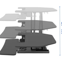 FlexiSpot Standing Desks<M7 Series 36"W Manual Adjustable Standing Desk Converter, Black (M7-E-36C)