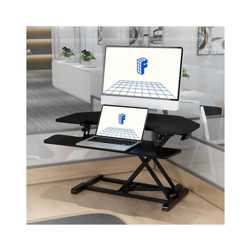 FlexiSpot Standing Desks<M7 Series 36"W Manual Adjustable Standing Desk Converter, Black (M7-E-36C)