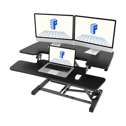 FlexiSpot Standing Desks<M7 Series 35"W Manual Rectangular Adjustable Standing Desk Converter, Black (M7-E-35B)