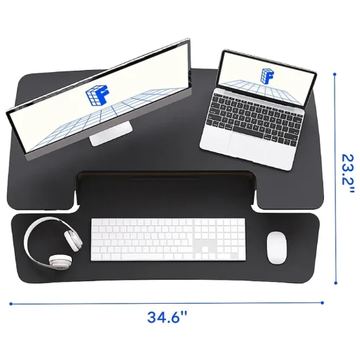 FlexiSpot Standing Desks<M7 Series 35"W Manual Rectangular Adjustable Standing Desk Converter, Black (M7-E-35B)