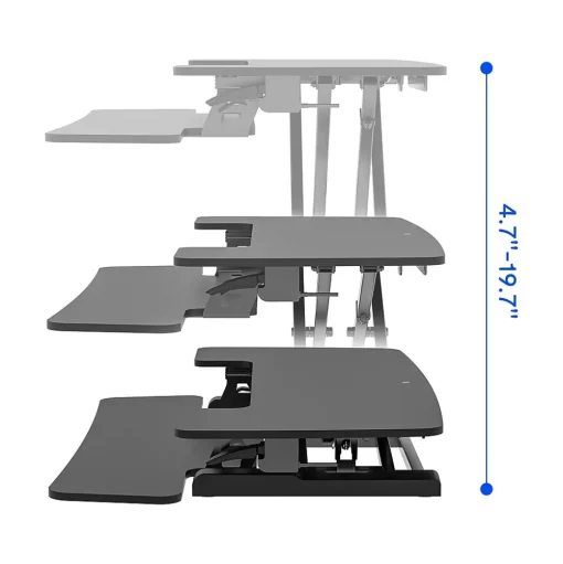 FlexiSpot Standing Desks<M7 Series 35"W Manual Rectangular Adjustable Standing Desk Converter, Black (M7-E-35B)