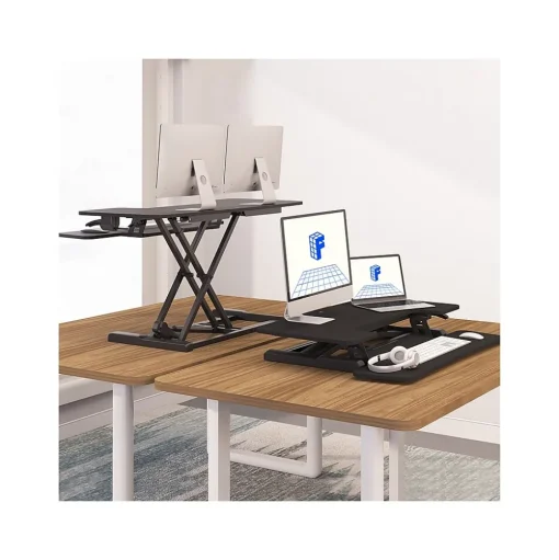 FlexiSpot Standing Desks<M7 Series 35"W Manual Rectangular Adjustable Standing Desk Converter, Black (M7-E-35B)