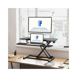 FlexiSpot Standing Desks<M7 Series 35"W Manual Rectangular Adjustable Standing Desk Converter, Black (M7-E-35B)