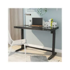 FlexiSpot Standing Desks<48"W Electric Adjustable Glass Top Standing Desk, Black (EG8B-E)