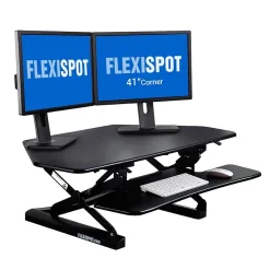 FlexiSpot Standing Desks<41"W Manual Sit-Stand Desk Converter, Black (M4B-E-US)