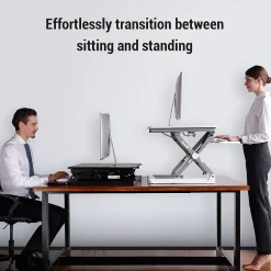 FlexiSpot Standing Desks<41"W Manual Sit-Stand Desk Converter, Black (M4B-E-US)
