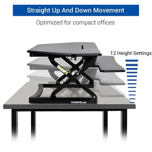 FlexiSpot Standing Desks<41"W Manual Sit-Stand Desk Converter, Black (M4B-E-US)