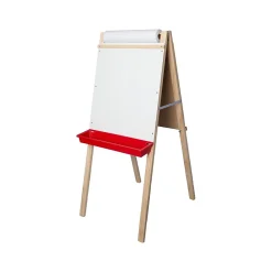 Flipside Dry Erase<Child's Deluxe Double Dry-/Wet-Erase Easel, 44", Wood/White/Green/Red, Assorted Materials (17237)