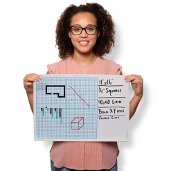 Flipside Dry Erase<Dry Erase Base Ten Grid Boards, 12/Pack (11261)