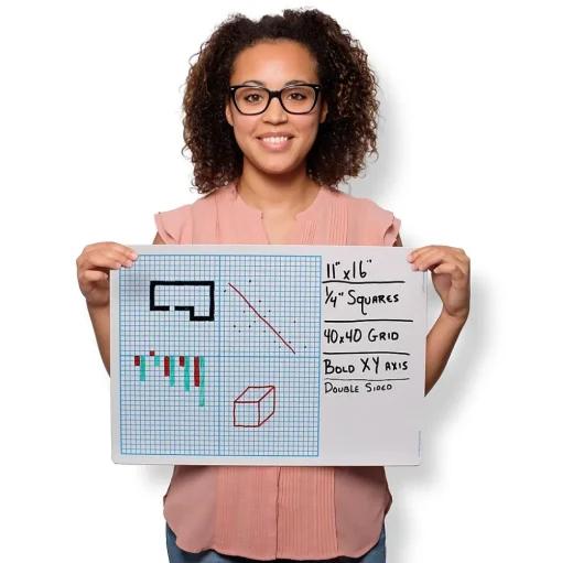 Flipside Dry Erase<Dry Erase Base Ten Grid Boards, 12/Pack (11261)