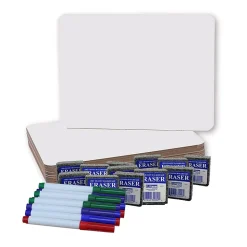Flipside Dry Erase<Dry Erase Whiteboard Set, 9" x 12", 12 Sets of 3 (FLP31003)
