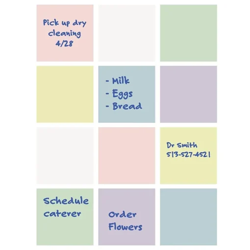 Flipside Dry Erase<Dry-Erase Sticky Notes, 3" x 3", 12/Pack, 2 Packs/Box (95533)