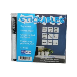 Flipside Dry Erase<Dry-Erase Sticky Note, 5" x 5", Dozen (91155)