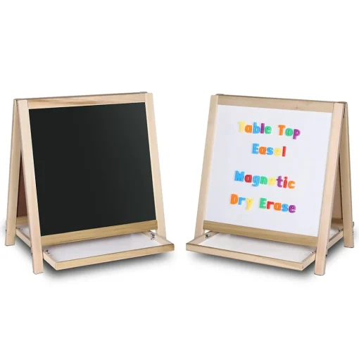 Flipside Dry Erase<Dry-Erase Two-Sided Easel, Wood Frame, 19.5" x 18" (17406)