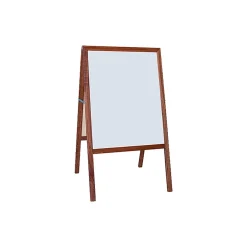 Flipside Dry Erase<Dry-Erase/Chalkboard Marquee Easel, 42", White/Black/Stained Wood (31210)