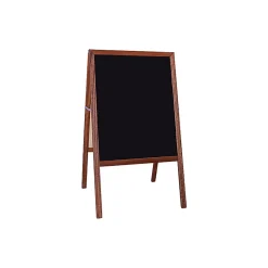 Flipside Dry Erase<Dry-Erase/Chalkboard Marquee Easel, 42", White/Black/Stained Wood (31210)