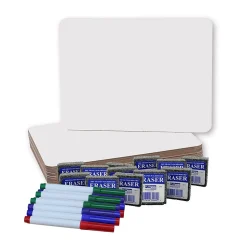Flipside Dry Erase<Magnetic Dry Erase Whiteboard Set, 9" x 12", 12/Pack (FLP31004)