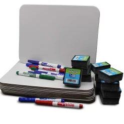 Flipside Dry Erase<Magnetic Dry-Erase Whiteboard Set, 9" x 12", 12/Pack (31004)