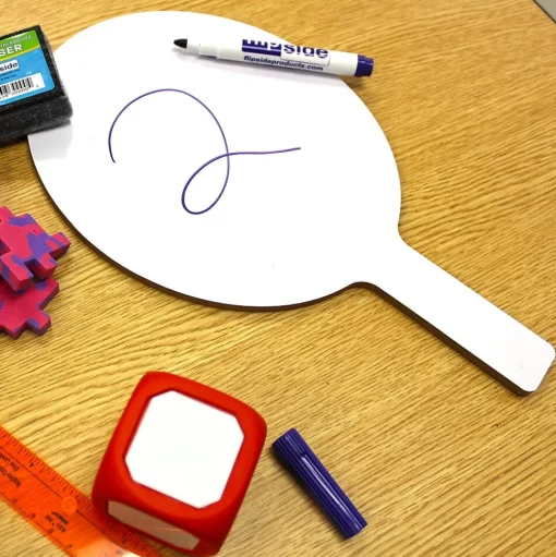 Flipside Dry Erase<Oval Dry-Erase Answer Paddles, Pens, and Erasers Class Pack, 36/Set (19232)