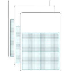 Flipside Dry Erase<Products 0.25" Graph Dry Erase Board, 11" x 16", Pack of 3 (FLP11161-3)