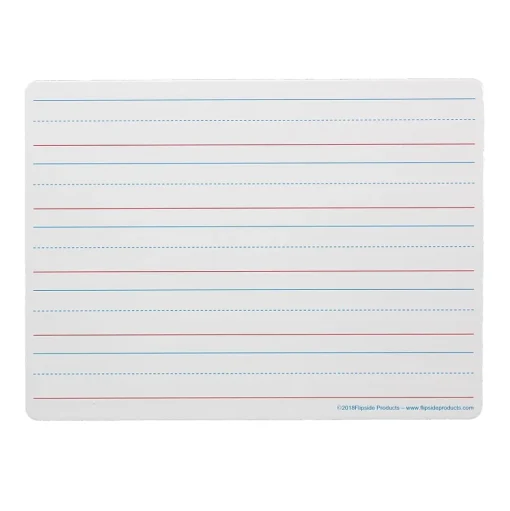 Flipside Dry Erase<Products Magnetic Dry-Erase Whiteboard, Two-Sided Ruled/Blank, 9" x 12", Pack of 3 (FLP10076-3)