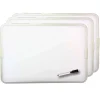 Flipside Dry Erase<Products 2-Sided Magnetic Plastic Dry-Erase Whiteboard, Aluminum Framed, 12" x 17.5", Pack of 3 (FLP18232-3)