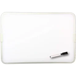 Flipside Dry Erase<Products 2-Sided Magnetic Plastic Dry-Erase Whiteboard, Aluminum Framed, 12" x 17.5", Pack of 3 (FLP18232-3)
