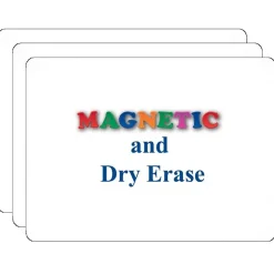 Flipside Dry Erase<Products 2-Sided Magnetic Plastic Mobile Dry-Erase Whiteboard, 9" x 12", Pack of 3 (FLP10077-3)