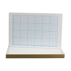 Flipside Dry Erase<Quadrant Grid Dry-Erase Whiteboard, 1' x 1.5', 12/Pack (22012)