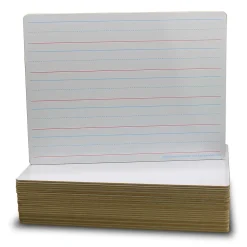 Flipside Dry Erase<Ruled Double-Sided Dry-Erase Whiteboard, 9" x 12", 24/Pack (FLP12034)