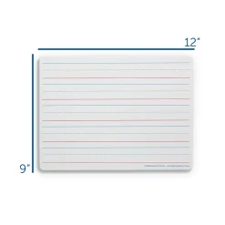 Flipside Dry Erase<Ruled Double-Sided Dry-Erase Whiteboard, 9" x 12", 24/Pack (FLP12034)