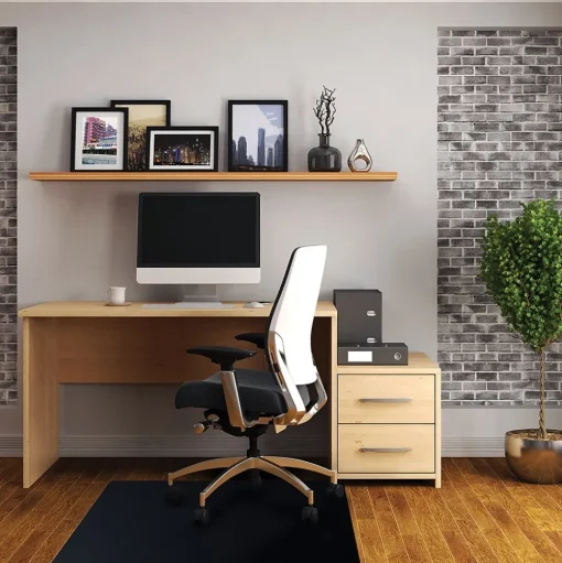 Floortex Chair Mats<Advantagemat Hard Floor Chair Mat, 48" x 60", Black Vinyl (FR124860HEBV)