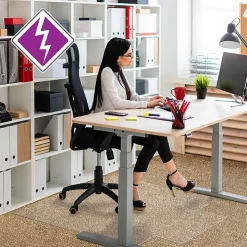 Floortex Chair Mats<Computex Advantagemat Carpet Chair Mat with Lip, 36" x 48", Designed for Medium-Pile Carpet, Clear PVC (319226LV)