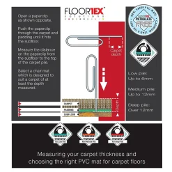 Floortex Chair Mats<Computex Advantagemat Carpet Chair Mat with Lip, 36" x 48", Designed for Medium-Pile Carpet, Clear PVC (319226LV)