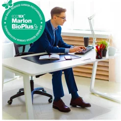 Floortex Chair Mats<Ecotex BioPlus Hard Floor Chair Mat, 45" x 53", Clear Bio Based Polycarbonate (NRCMFLBS0003)