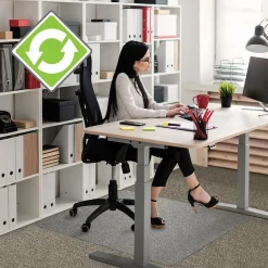 Floortex Chair Mats<Evolutionmat Carpet Chair Mat, 48" x 79", Designed for Standard-Pile Carpet, Clear Enhanced Polymer (ECO114879EP)