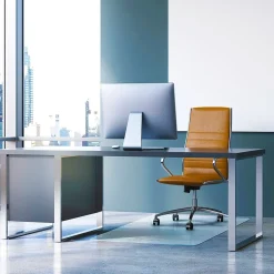 Floortex Chair Mats<Glaciermat Carpet & Hard Floor Chair Mat, 36" x 42", Crystal Clear Glass (FC123642EG)