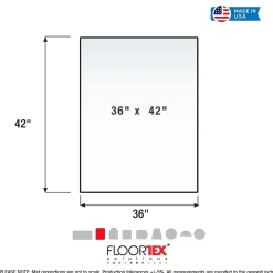 Floortex Chair Mats<Glaciermat Carpet & Hard Floor Chair Mat, 36" x 42", Crystal Clear Glass (FC123642EG)