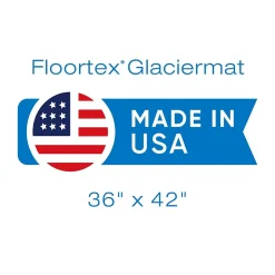 Floortex Chair Mats<Glaciermat Carpet & Hard Floor Chair Mat, 36" x 42", Crystal Clear Glass (FC123642EG)