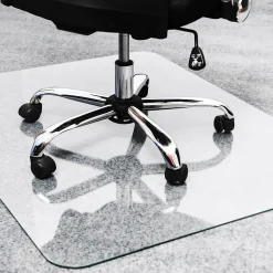 Floortex Chair Mats<Glaciermat Carpet & Hard Floor Chair Mat, 36" x 40", Crystal Clear Glass (NCCMFLGL0012)