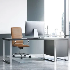 Floortex Chair Mats<Glaciermat Carpet & Hard Floor Chair Mat, 36" x 40", Crystal Clear Glass (NCCMFLGL0012)