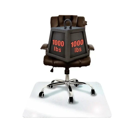 Floortex Chair Mats<Glaciermat Carpet & Hard Floor Chair Mat, 36" x 40", Crystal Clear Glass (NCCMFLGL0012)