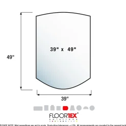 Floortex Chair Mats<Ultimat Carpet Chair Mat, 39 x 49", Designed for Low/Medium-Pile Carpet, Clear Polycarbonate (119923SR)