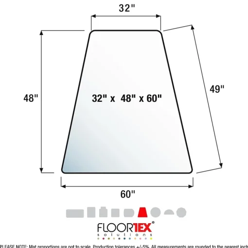 Floortex Chair Mats<Ultimat Carpet Chair Mat, 48" x 60", Designed for Low/Medium-Pile Carpet, Clear Polycarbonate (1115023TR)
