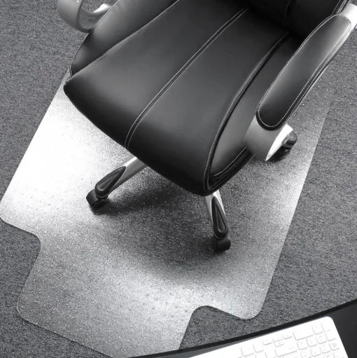Floortex Chair Mats<Ultimat Carpet Chair Mat with Lip, 48" x 60", Designed for Medium-Pile Carpet, Clear Polycarbonate (1115227LR)