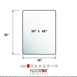 Floortex Chair Mats<Valuemat Plus Chair Mat, 36" x 48", Designed for Low-Pile Carpet, Clear Polycarbonate (FC119020ER)