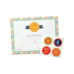 Gartner Studios Awards & Certificates<Certificates, 8.5" x 11", Orange/Blue/White/Green, 12/Pack (73865)