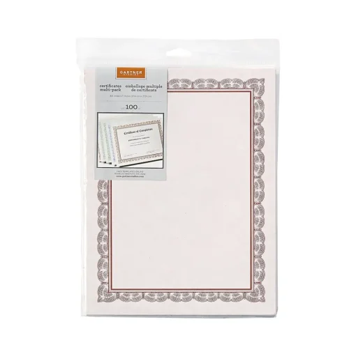 Gartner Studios Awards & Certificates<Variety Pack Certificates, 8.5" x 11", Assorted Colors, 100/Pack (35741)