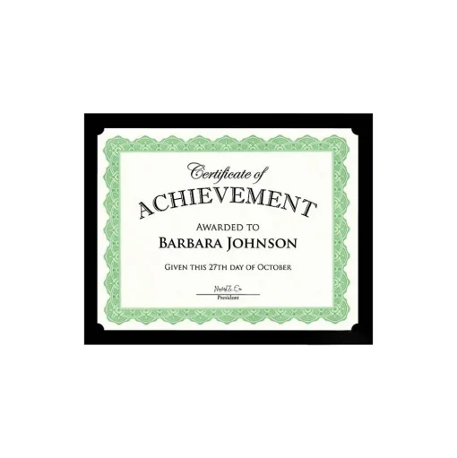 Geographics Awards & Certificates<Achievement Certificate Holders, 9.5" x 12", Black, 10/Pack (47836)