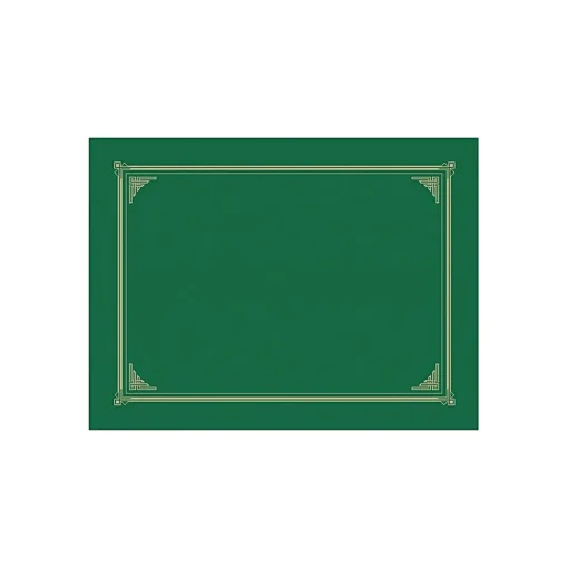 Geographics Awards & Certificates<Certificate Holders, 8.5" x 11", Green Metallic, 6/Pack (GEO47399)
